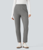 Pantalon de travail ajusté 7/8 repliable taille haute avec cordon de serrage Halara Flex™ DayStretch avec poches