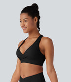 Haut de maillot de bain bikini plage et ville dos nu entrecroisé avec boucle réglable