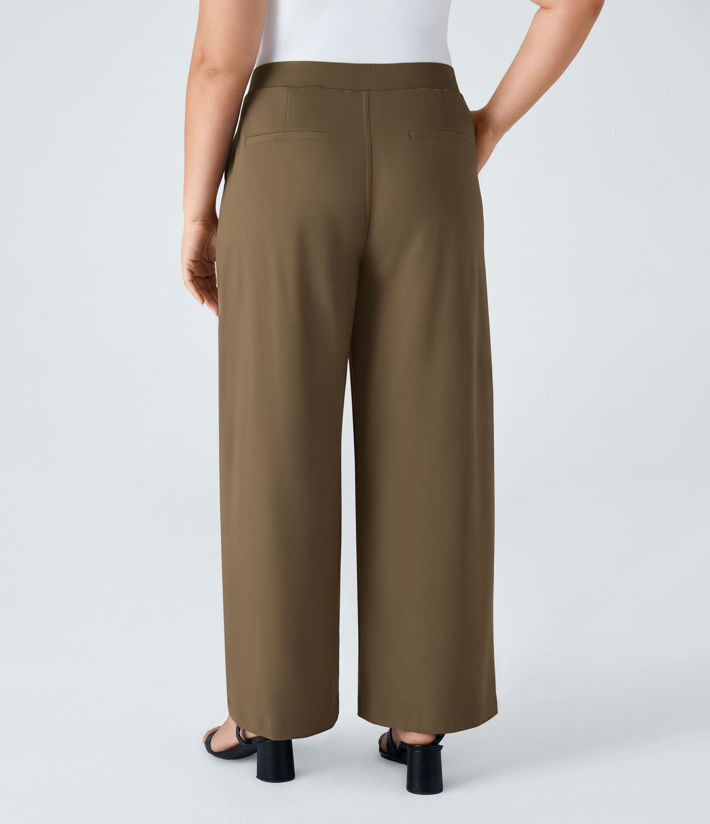 Pantalon de travail grande taille coupe droite taille haute Halara Flex™ DayStretch avec poches