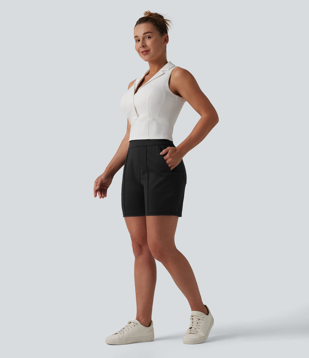Short de golf séchage rapide taille mi-haute avec poches 12,5 cm - Golf Tee - UPF40+