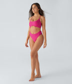 Maillot de Bain Bas de Bikini Taille Moyenne et Coupe Haute