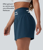 Short de yoga 2-en-1 SoftlyZero™ Airy taille haute gainant effet frais InstantCool 12,5 cm avec poches