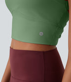 Débardeur yoga court SoftlyZero™ Plush à découpes A-C