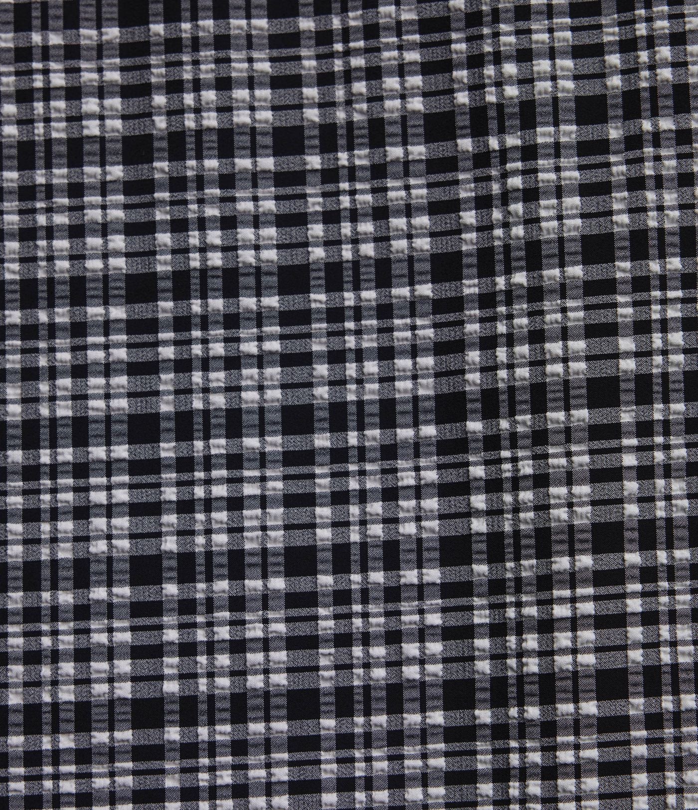 Pantalon large taille haute ventre plat à carreaux en tissu froissé séchage rapide avec poches