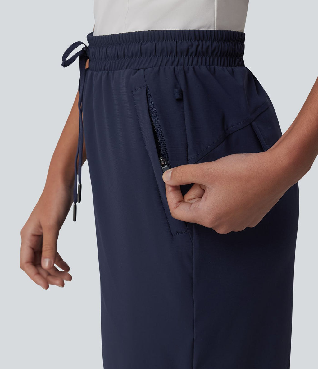 Jogging de golf taille mi-haute à séchage rapide effet frais InstantCool avec cordon de serrage et poches, protection solaire UPF40+