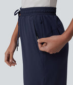 Jogging de golf taille mi-haute à séchage rapide effet frais InstantCool avec cordon de serrage et poches, protection solaire UPF40+