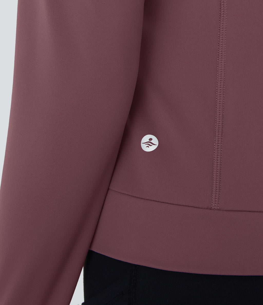Softlyzero™ Plush Top Sport Yoga Encolure Ronde avec Ourlet Croisé