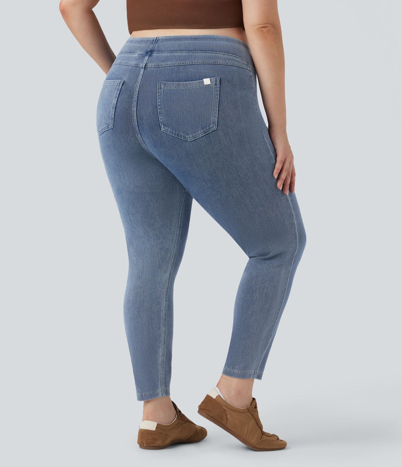 Halara Flex™ Jegging Casual Taille Haute Tricot Extensible Poche Latérale Arrière Grande Taille