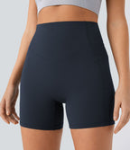 Short cycliste 12,5 cm d'entraînement gainant galbant taille haute avec effet scrunch et poches Halara UltraSculpt™