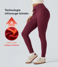 Jogging chauffant taille haute avec cordon de serrage Halara HeatCore avec poches