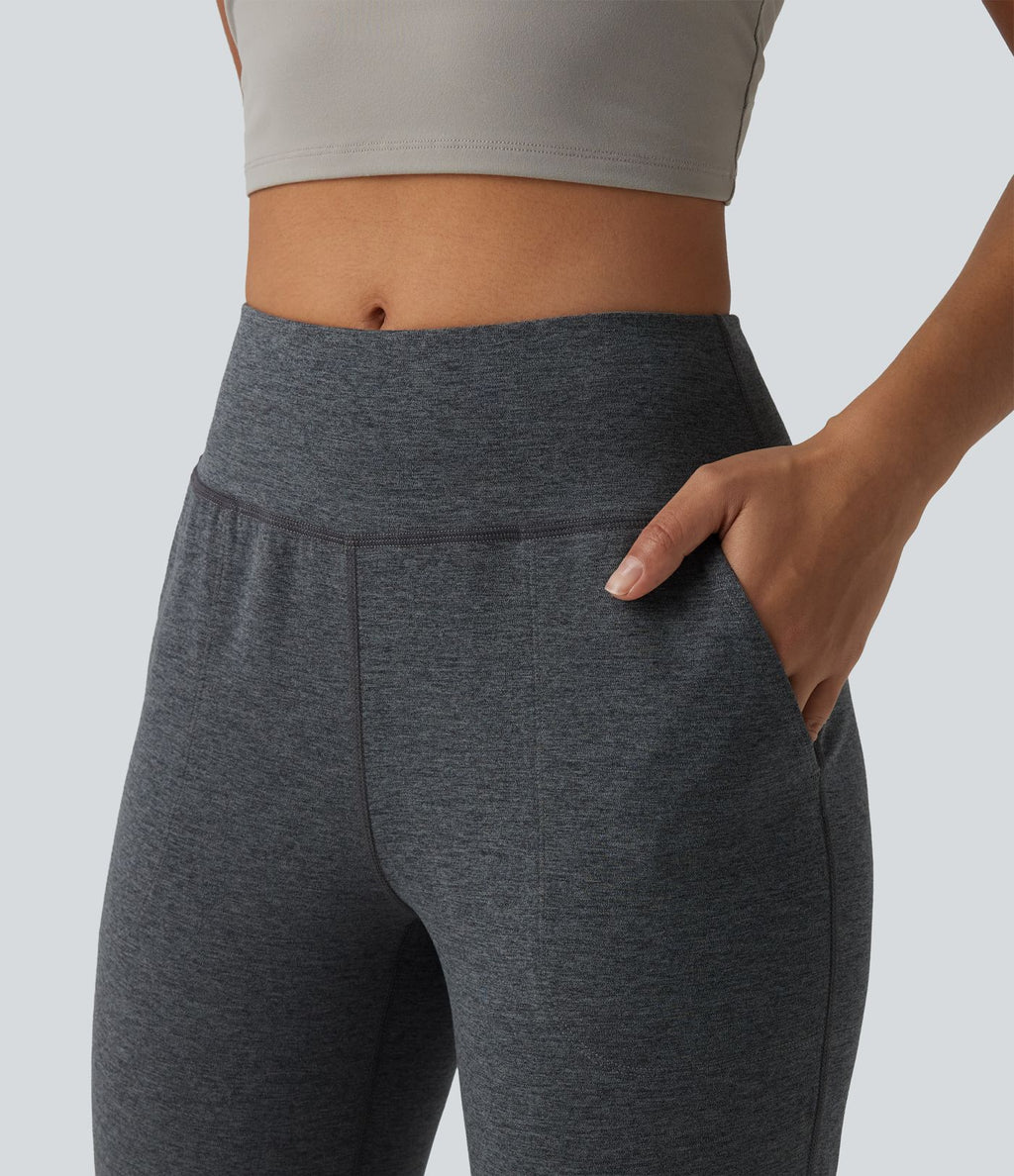 Jogging de yoga taille mi-haute à séchage rapide avec poches