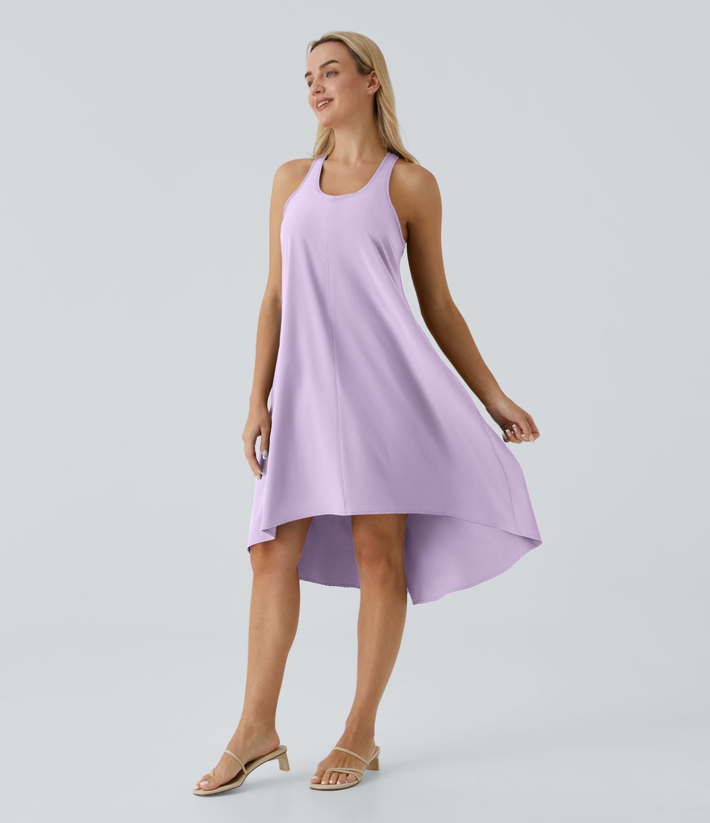 Robe décontractée mi-longue Breezeful™ dos nageur poche latérale fluide asymétrique séchage rapide A-C