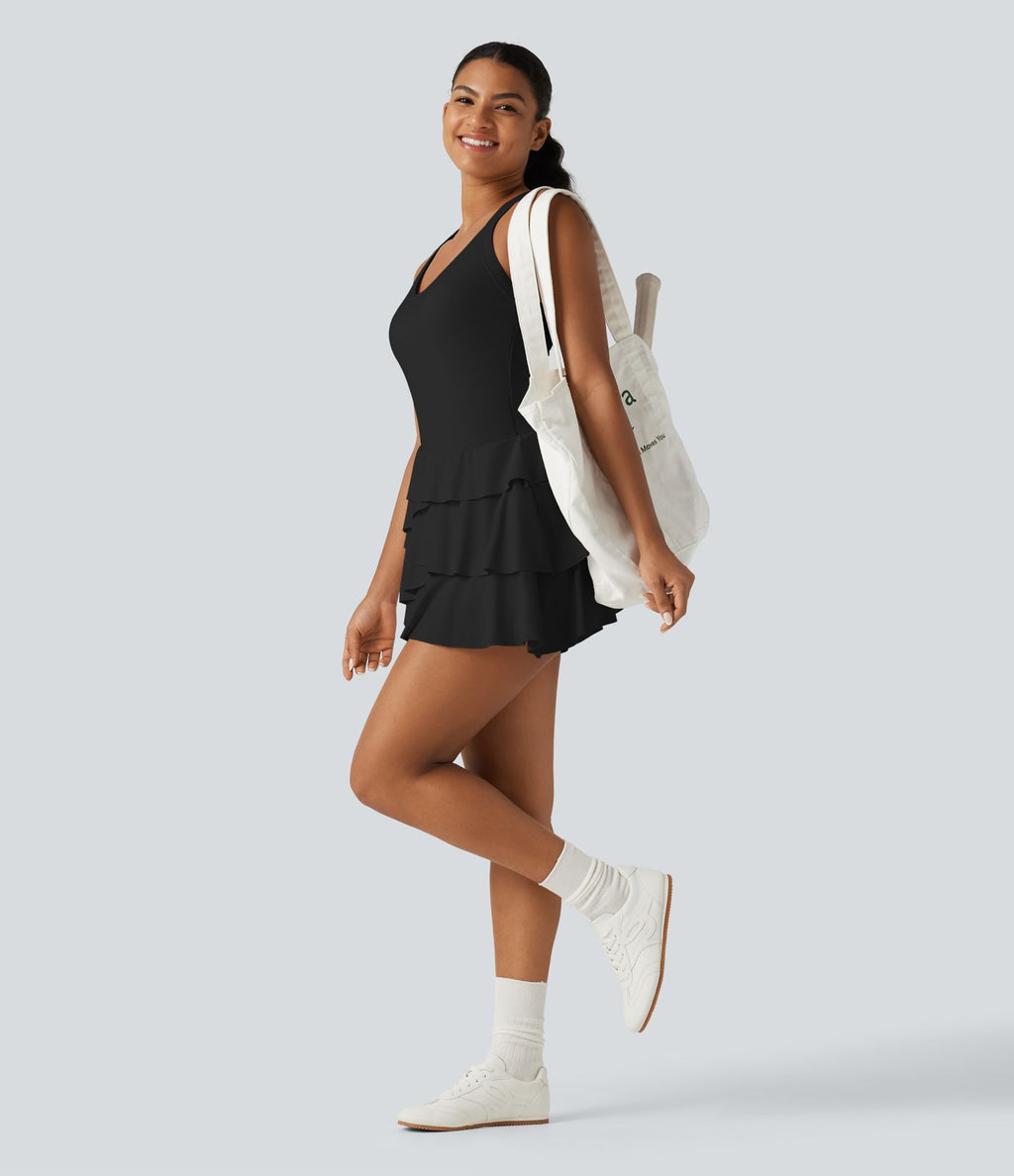 Robe-short de tennis SoftlyZero™ Airy effet frais InstantCool mini à volants superposés avec coussinets amovibles et poches, accès facile Easy Peasy