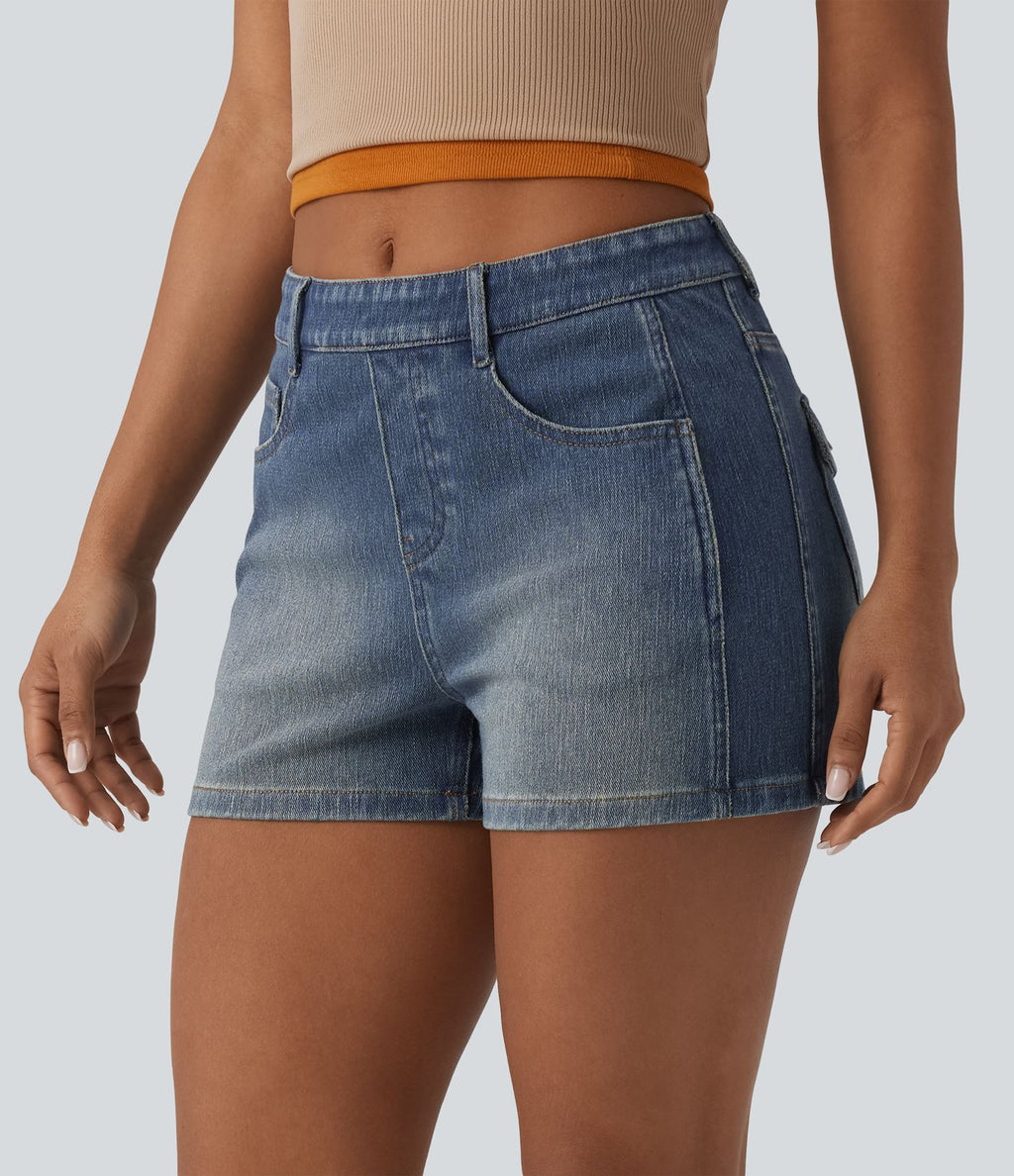 Short tailleur Halara Flex™ denim casual taille mi-haute 7,5 cm avec poches