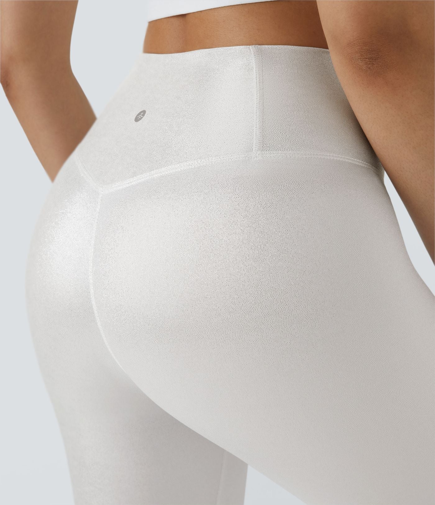 Legging de yoga SoftlyZero™ en simili stretch avec taille croisée, imprimé métallisé et poche arrière