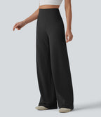 Pantalon droit taille haute ventre plat avec poche