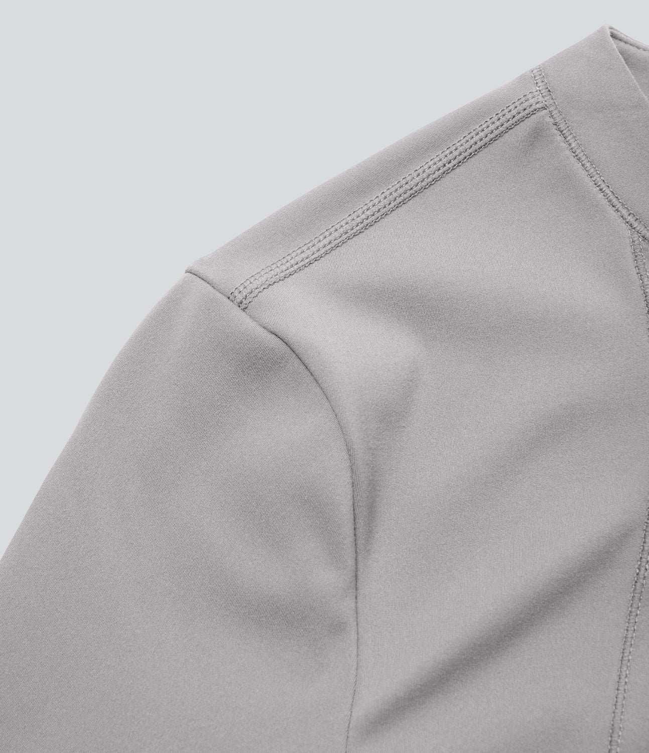 Softlyzero™ Plush Top Sport de Golf Court à Manches Longues avec Trou pour Pouce et Demi-Zip