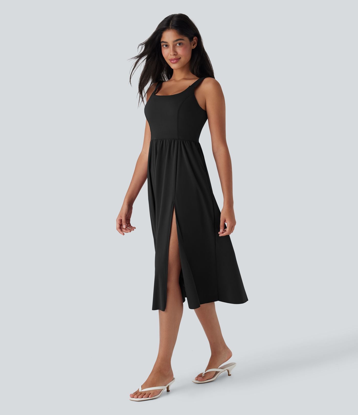 Robe décontractée mi-longue SoftlyZero™ Airy avec coques et effet frais InstantCool avec poches, bonnets E-G