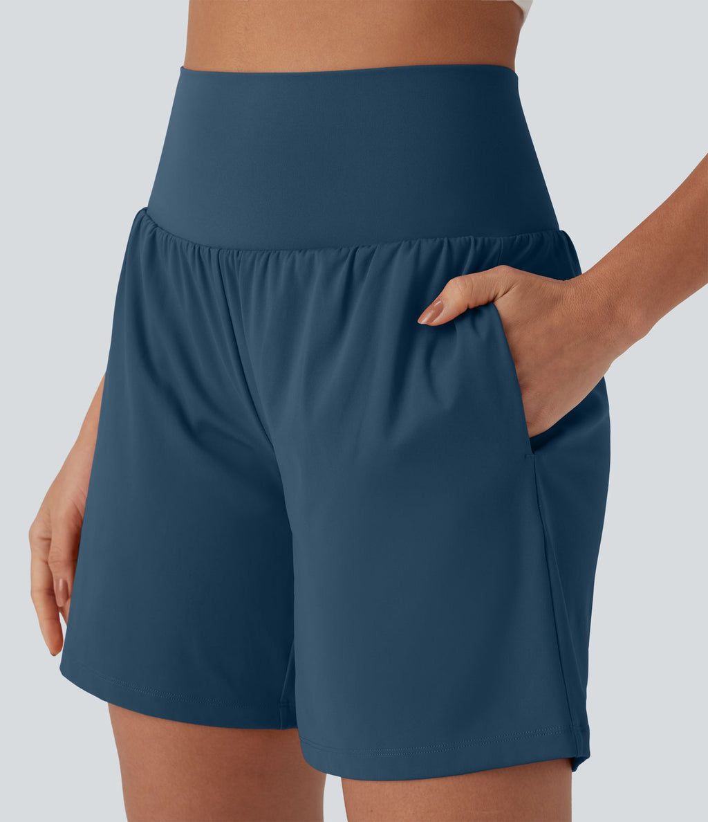 Short de yoga SoftlyZero™ Airy 2-en-1 taille très haute avec poches et effet frais InstantCool 17,5 cm