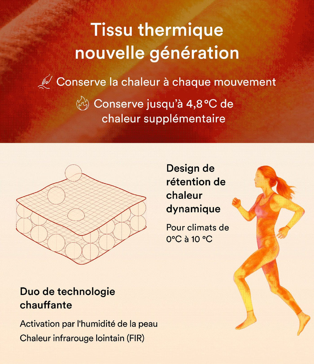 T-shirt réchauffant col échancré manches longues