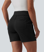 Short de golf séchage rapide taille mi-haute avec poches 12,5 cm - Golf Tee - UPF40+