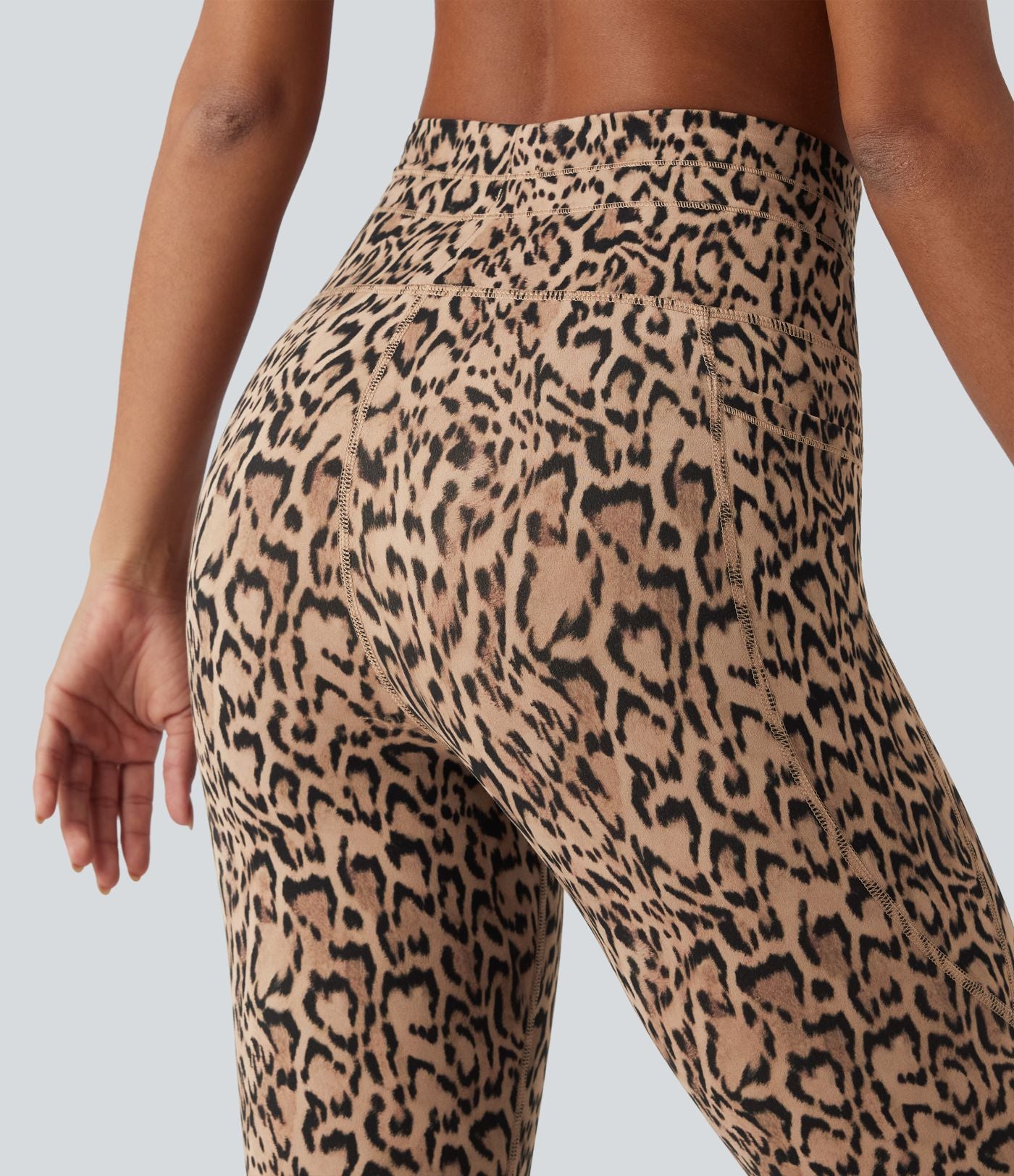 Legging de yoga taille haute imprimé léopard avec cordon de serrage Halara UltraSculpt™ et poches