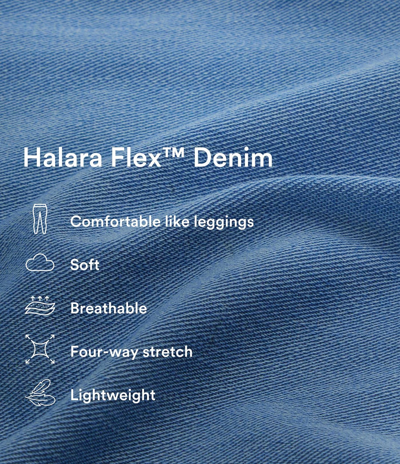Halara Flex™ Jeans Larges Casual Taille Haute Multiples Poches Lavés Élastiques et Tricotés Grande Taille