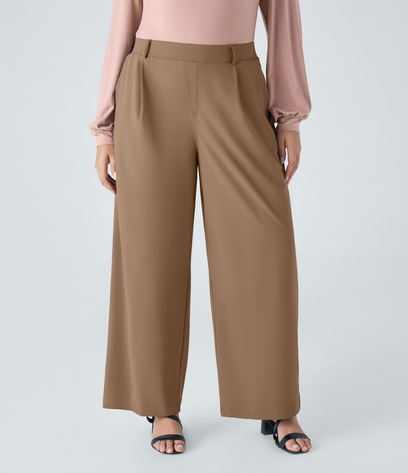 Pantalon de travail grande taille coupe droite taille haute Halara Flex™ DayStretch avec poches