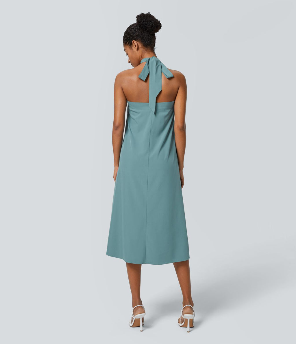 Jupe fluide de Vacances Breezeful™ Séchage Rapide Taille Haute Dos Noué Torsadé