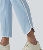 Pantalon de yoga fuselé SoftlyZero™ Airy taille haute effet frais InstantCool avec cordon de serrage, bords contrastants, ourlet arrondi et poches, protection solaire UPF50+