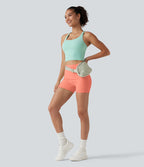 Short cycliste d’entraînement Halara UltraSculpt™ 8cm taille haute gainant avec poches