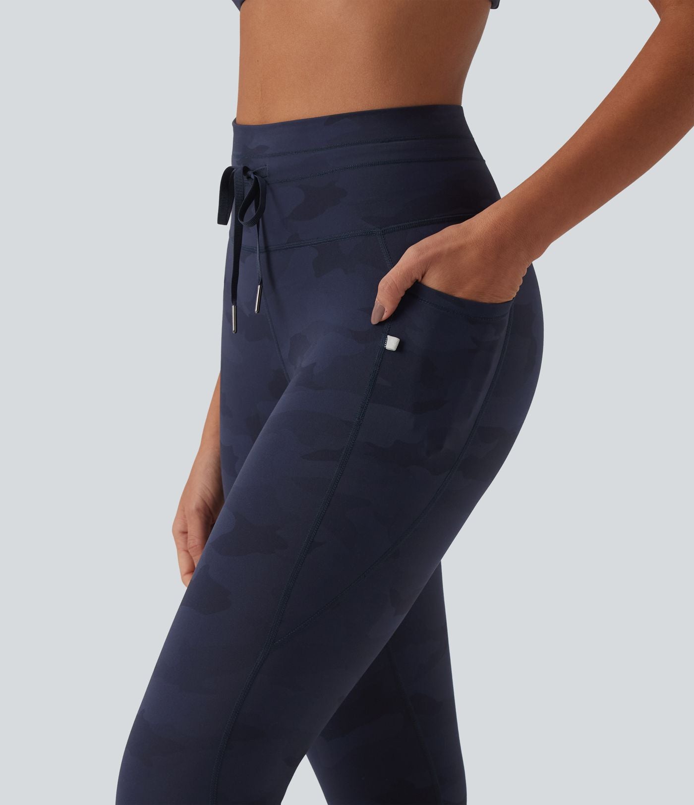 Legging yoga Halara UltraSculpt™ imprimé camouflage taille haute avec cordon de serrage et poches