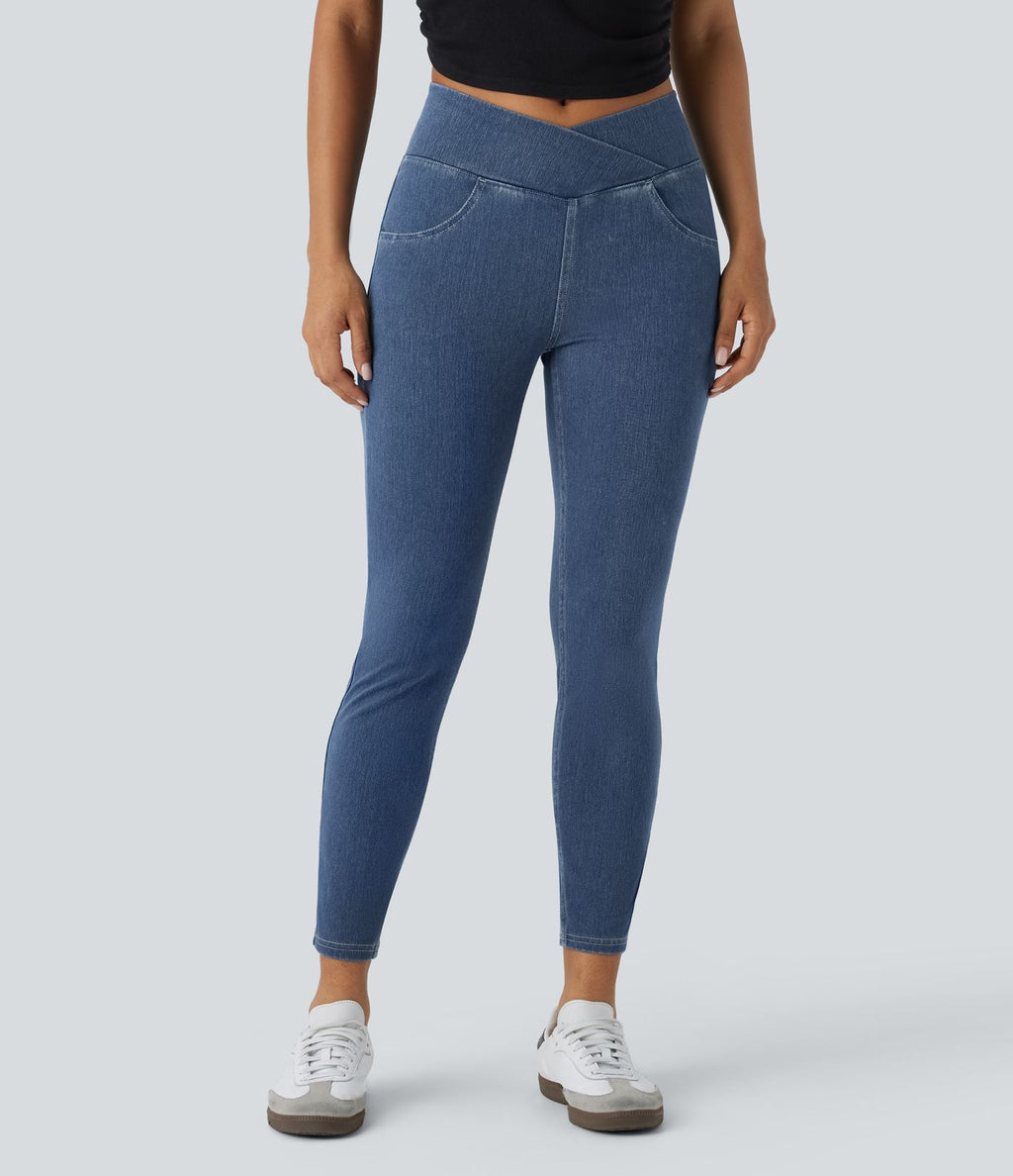 Halara Flex™ Jegging Travail Taille Haute Croisé Poches Multiples Tricot Extensible