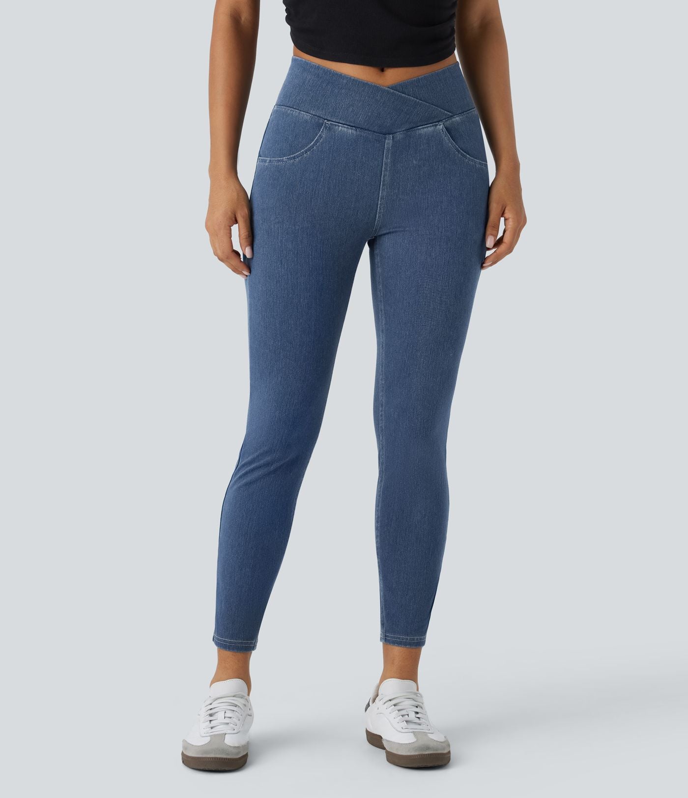 Halara Flex™ Jegging Travail Taille Haute Croisé Poches Multiples Tricot Extensible