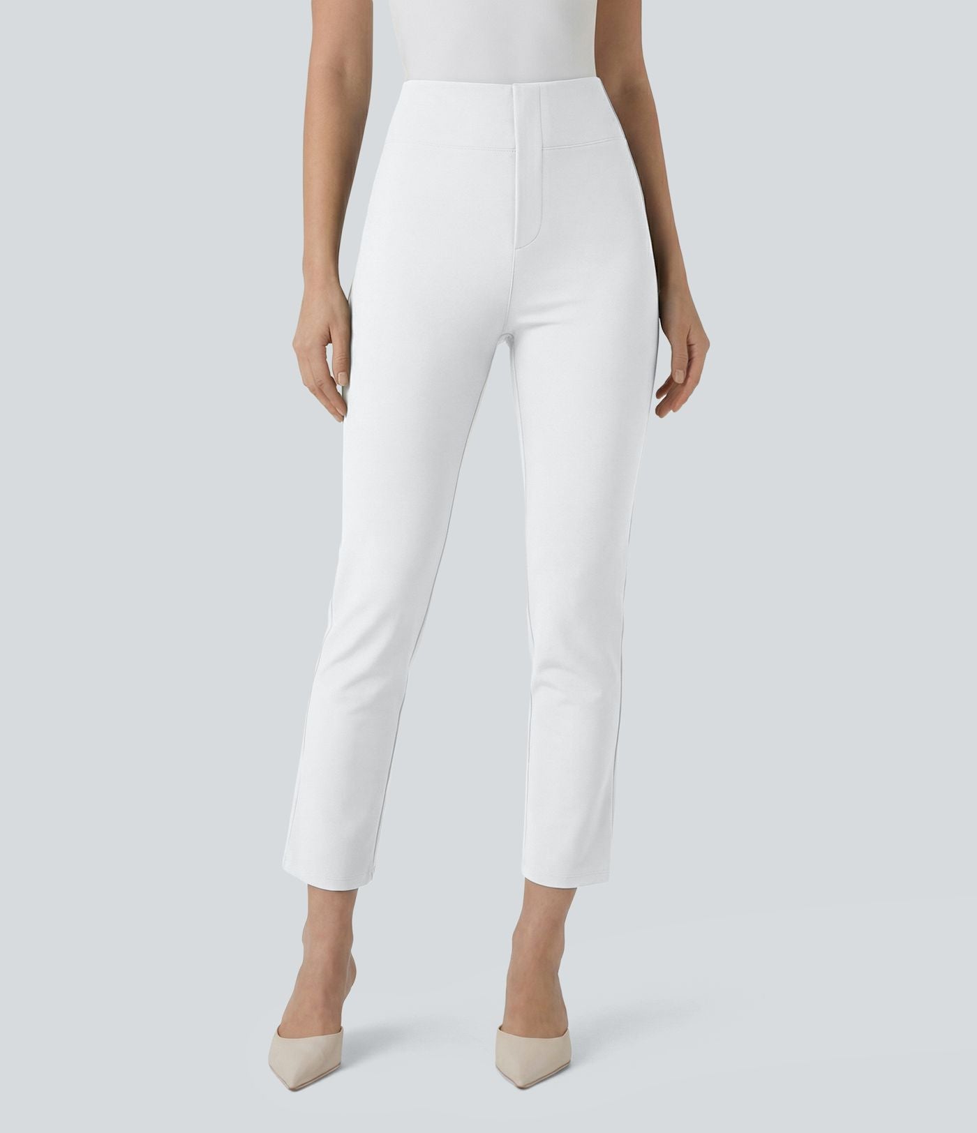 Pantalon de travail fuselé court taille haute Halara Flex™ avec poches