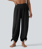 Pantalon fluide Breezeful™ taille haute à séchage rapide avec fronces, fente et poches