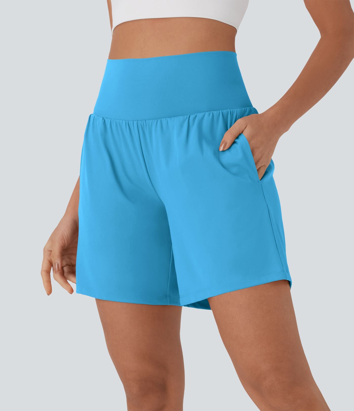 Short de yoga SoftlyZero™ Airy 2-en-1 taille très haute avec poches et effet frais InstantCool 17,5 cm