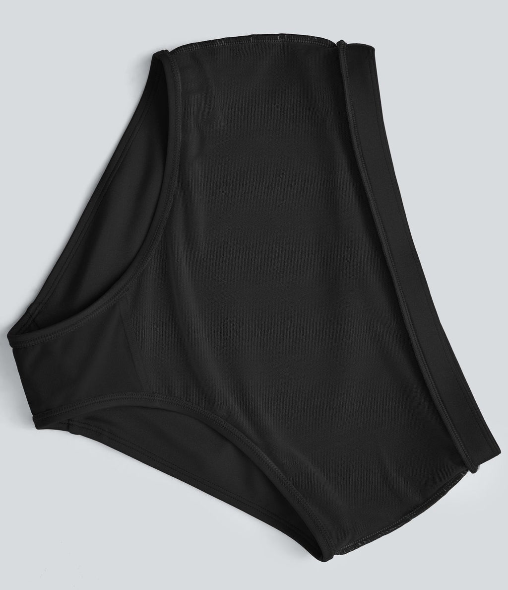 Bas de maillot de bain bikini taille haute gainant avec brillance