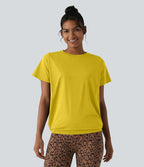 Haut de sport col rond manches courtes effet frais InstantCool avec fronces, protection solaire UPF50+