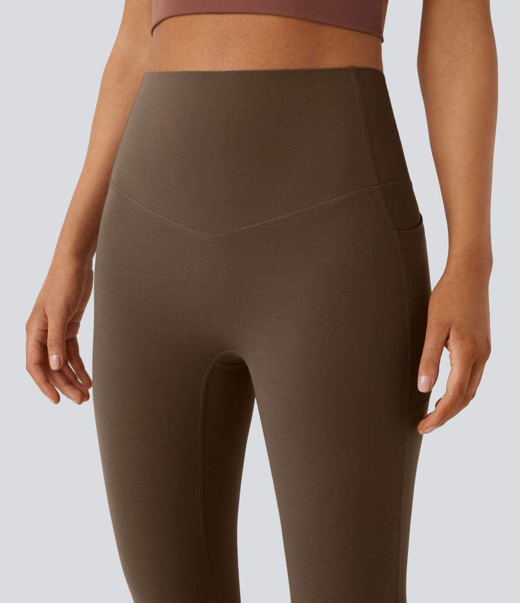 Pantalon de yoga à coupe bootcut gainant taille haute avec poches Halara UltraSculpt™