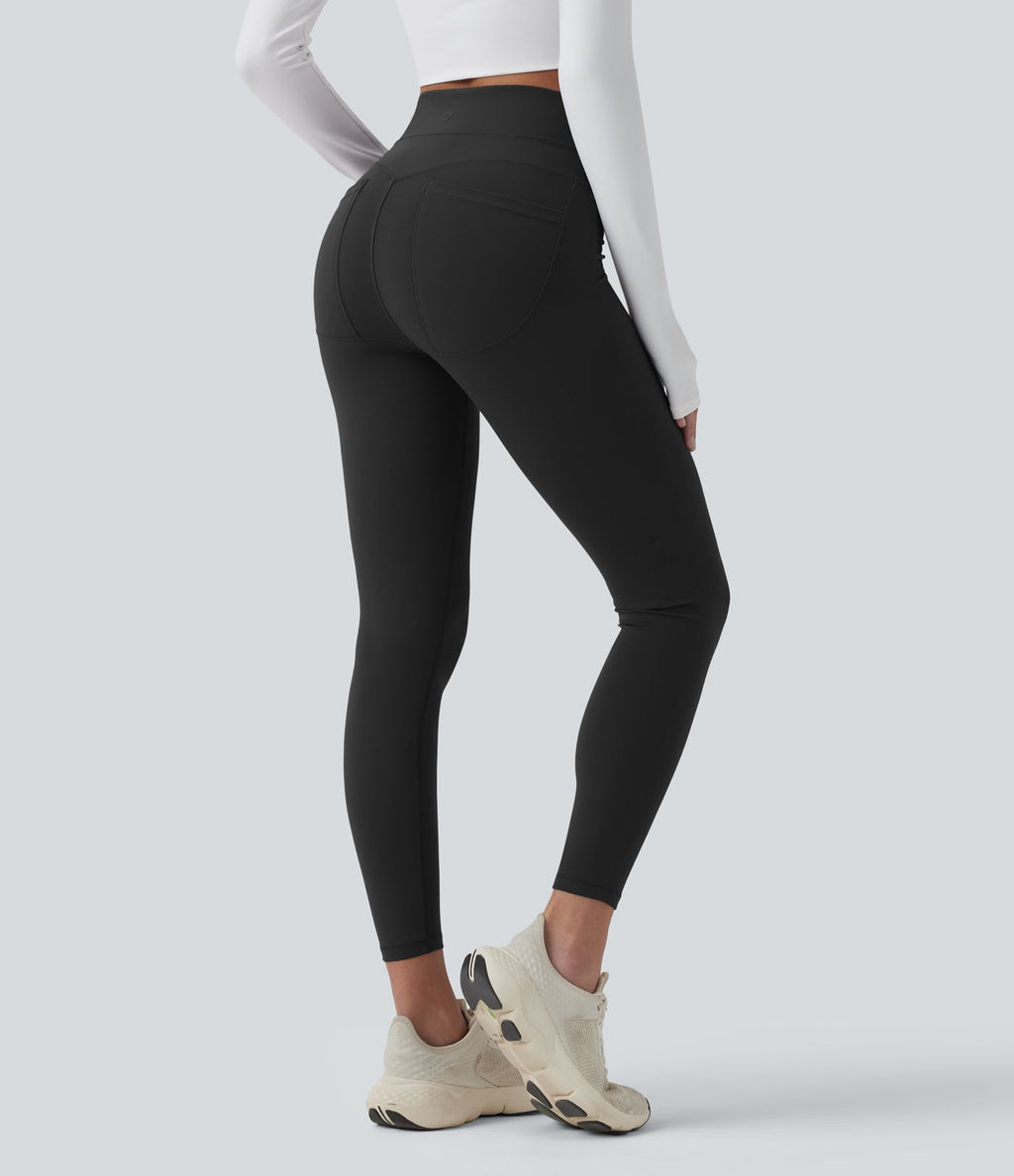 Legging 7/8 d'entraînement taille haute gainant Halara UltraSculpt™ avec poches