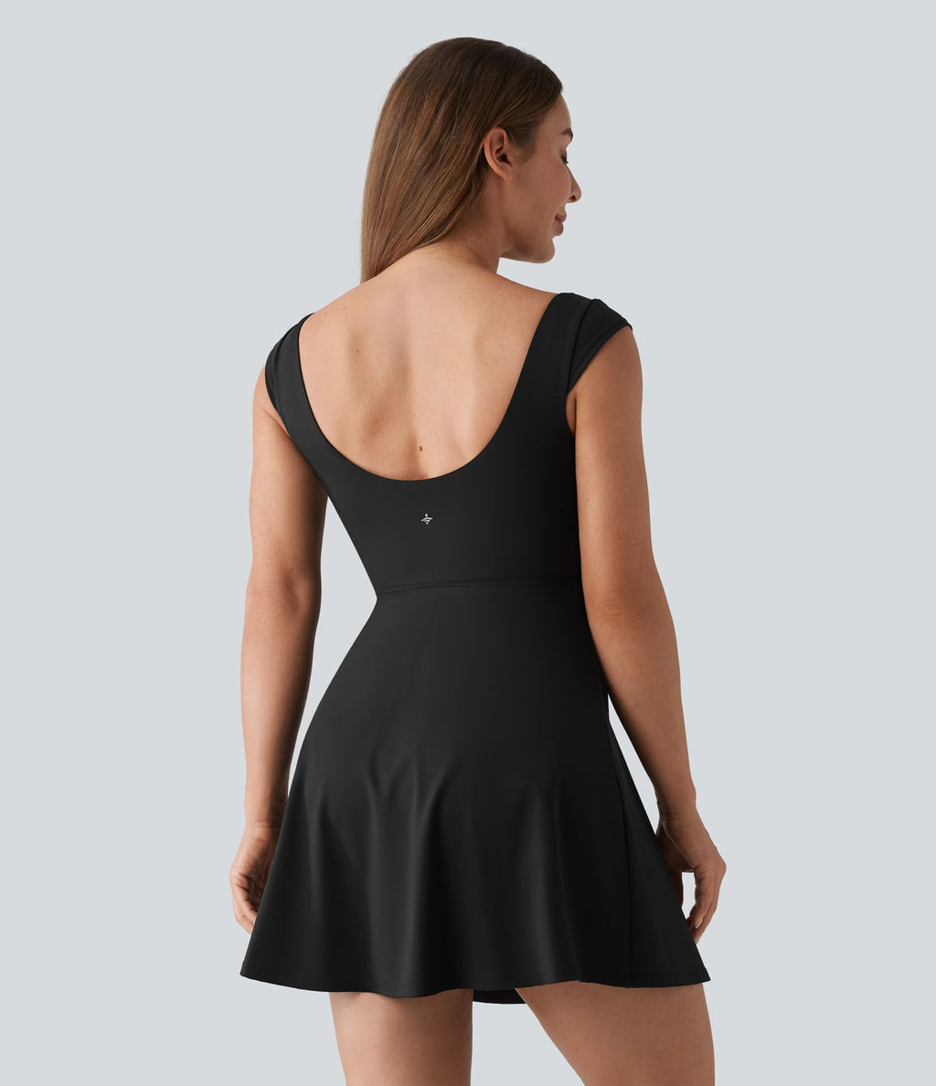 Robe de danse mini SoftlyZero™ Airy 2-en-1 col bateau dos nu effet frais InstantCool avec poches, accès facile Easy Peasy, protection solaire UPF50+