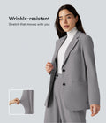 Blazer de travail col cranté infroissable à manches longues Halara Flex™ Suit avec poches