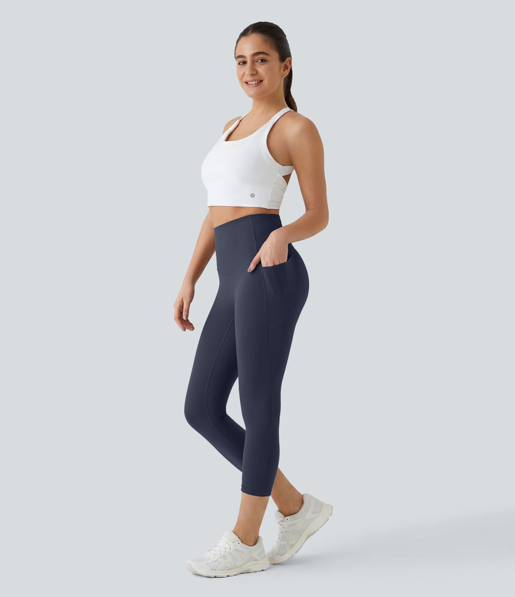 Legging corsaire d'entraînement gainant taille haute avec poches Halara UltraSculpt™