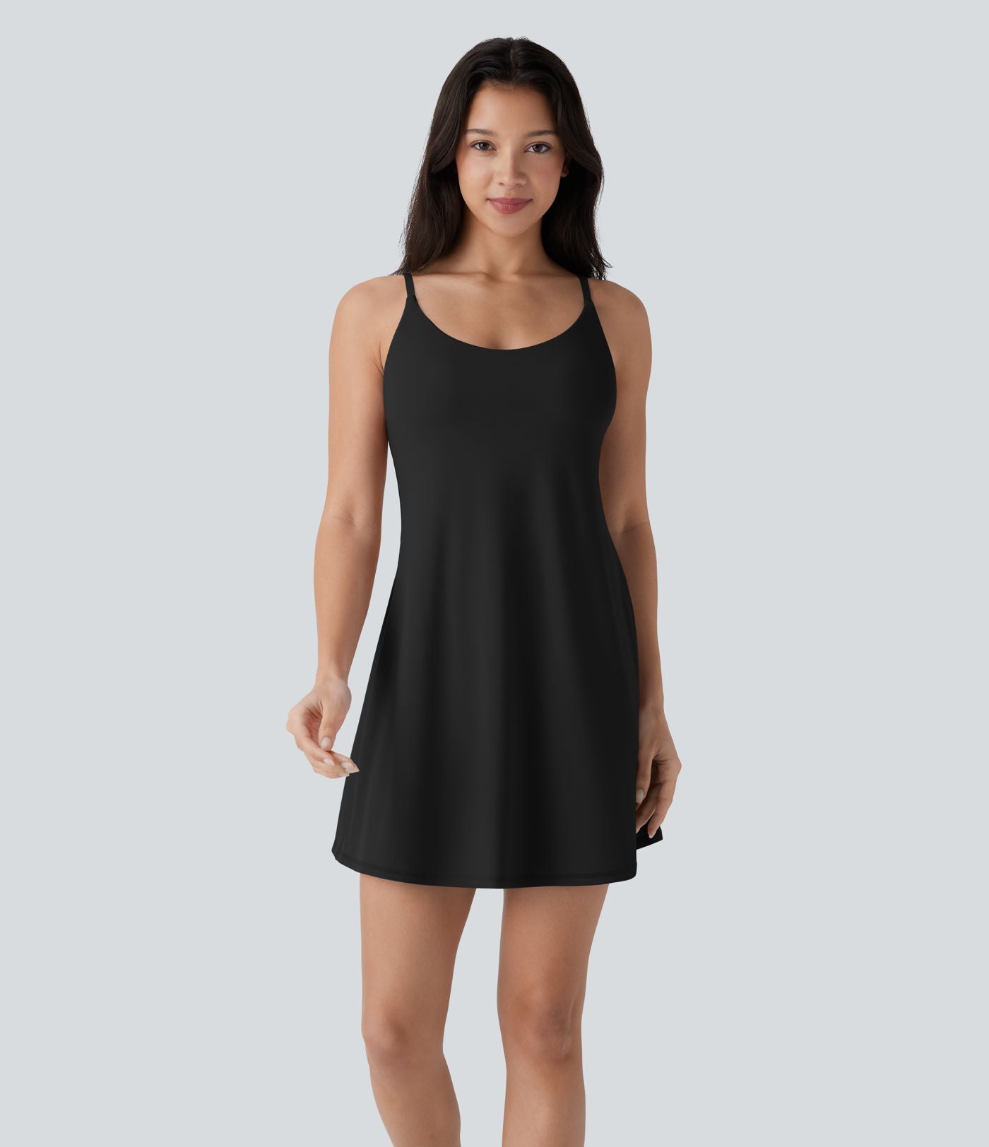 Softlyzero™ Plush Robe de danse courte dos nu avec short intégré - Version Easy Peasy