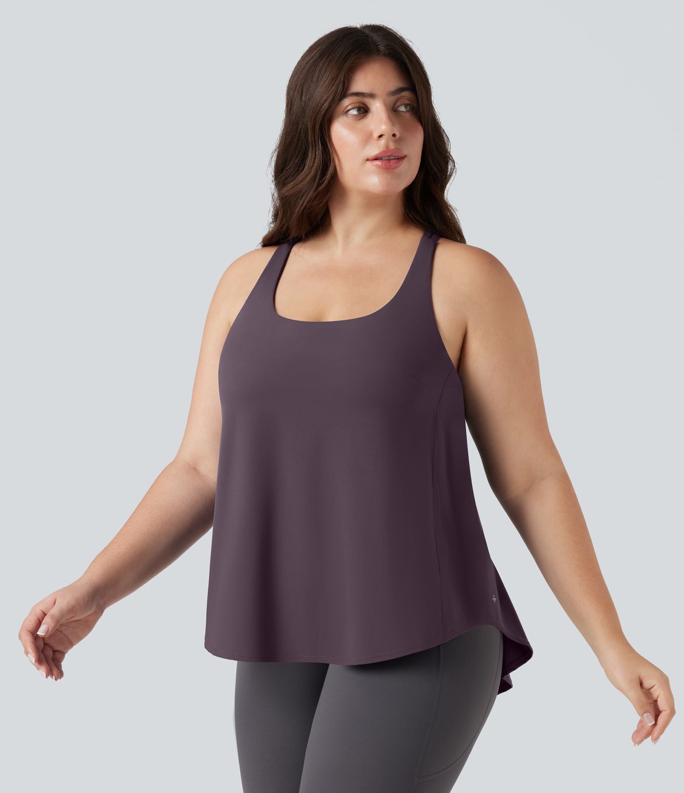 Débardeur running Halara UltraSculpt™ grande taille col rond ourlet arrondi