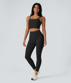 Débardeur yoga court Halara UltraSculpt™ double bretelles torsadé dos nu