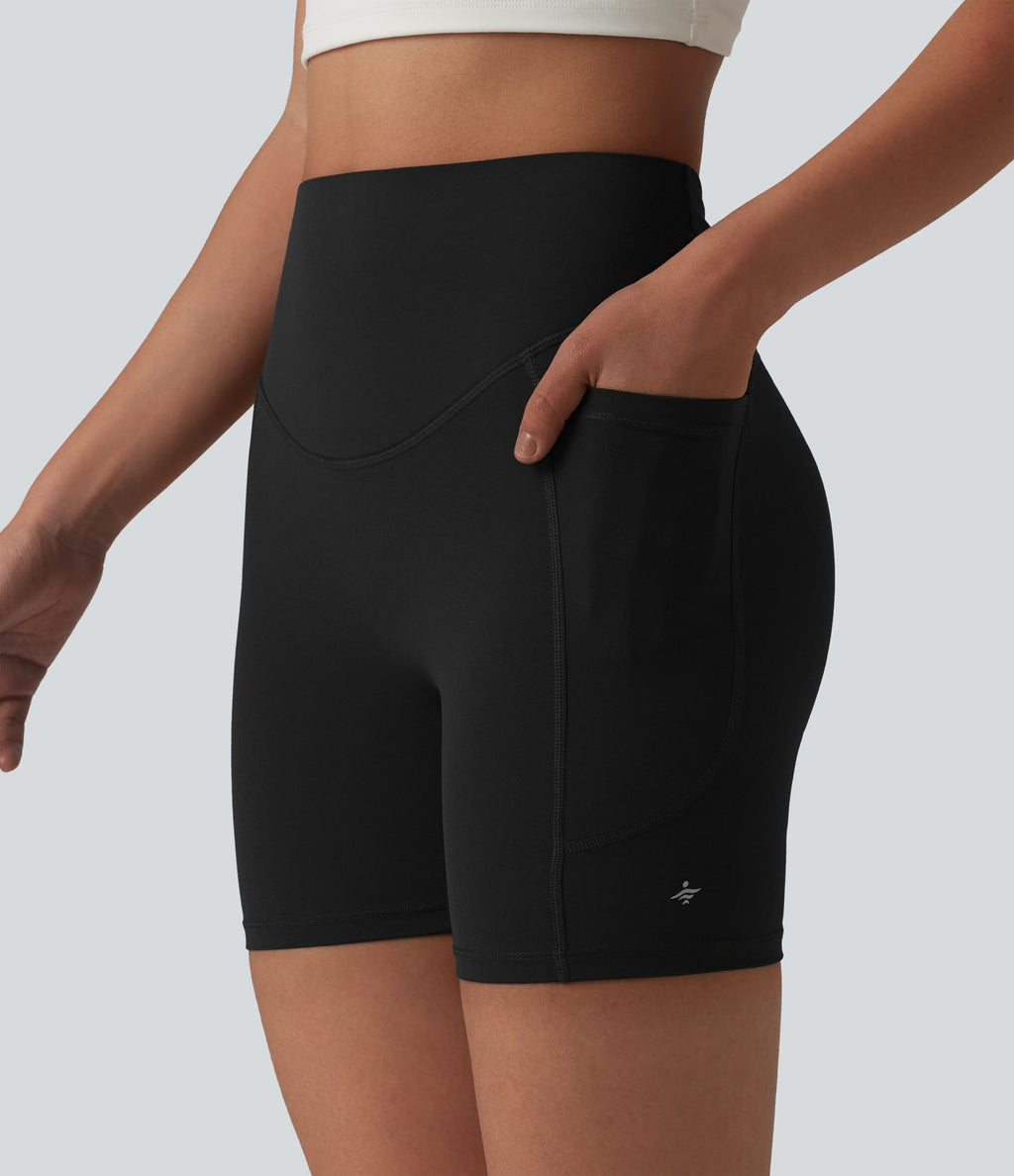 Halara UltraSculpt™ Cycliste de sport taille haute ventre plat push-up 12,5 cm avec poches