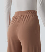 Pantalon de détente taille haute avec poches