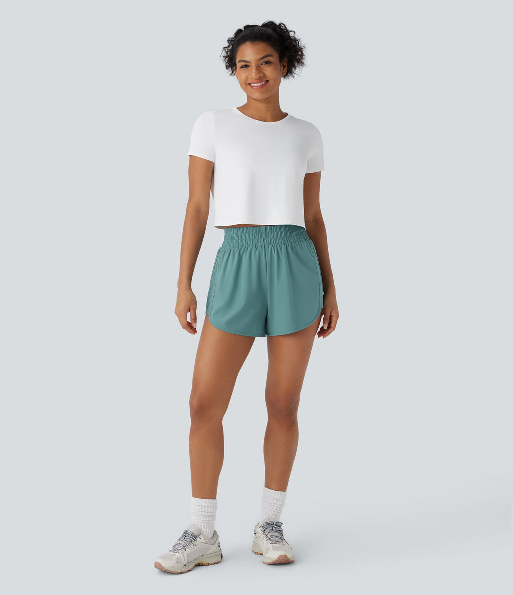 Short de randonnée Breezeful™ taille haute à séchage rapide avec poche zippée dos et ourlet arrondi